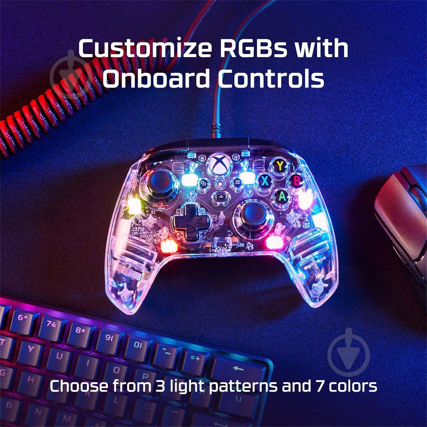 Геймпад HyperX Clutch Gladiate RGB for Xbox/PC прозрачный - фото 7
