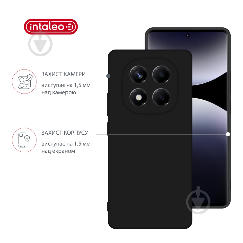 Чехол Intaleo SoftShell черный для Xiaomi Redmi Note 14 Pro 4G - фото 3 Чехол Intaleo SoftShell черный для Xiaomi Redmi Note 14 Pro 4G - фото 3