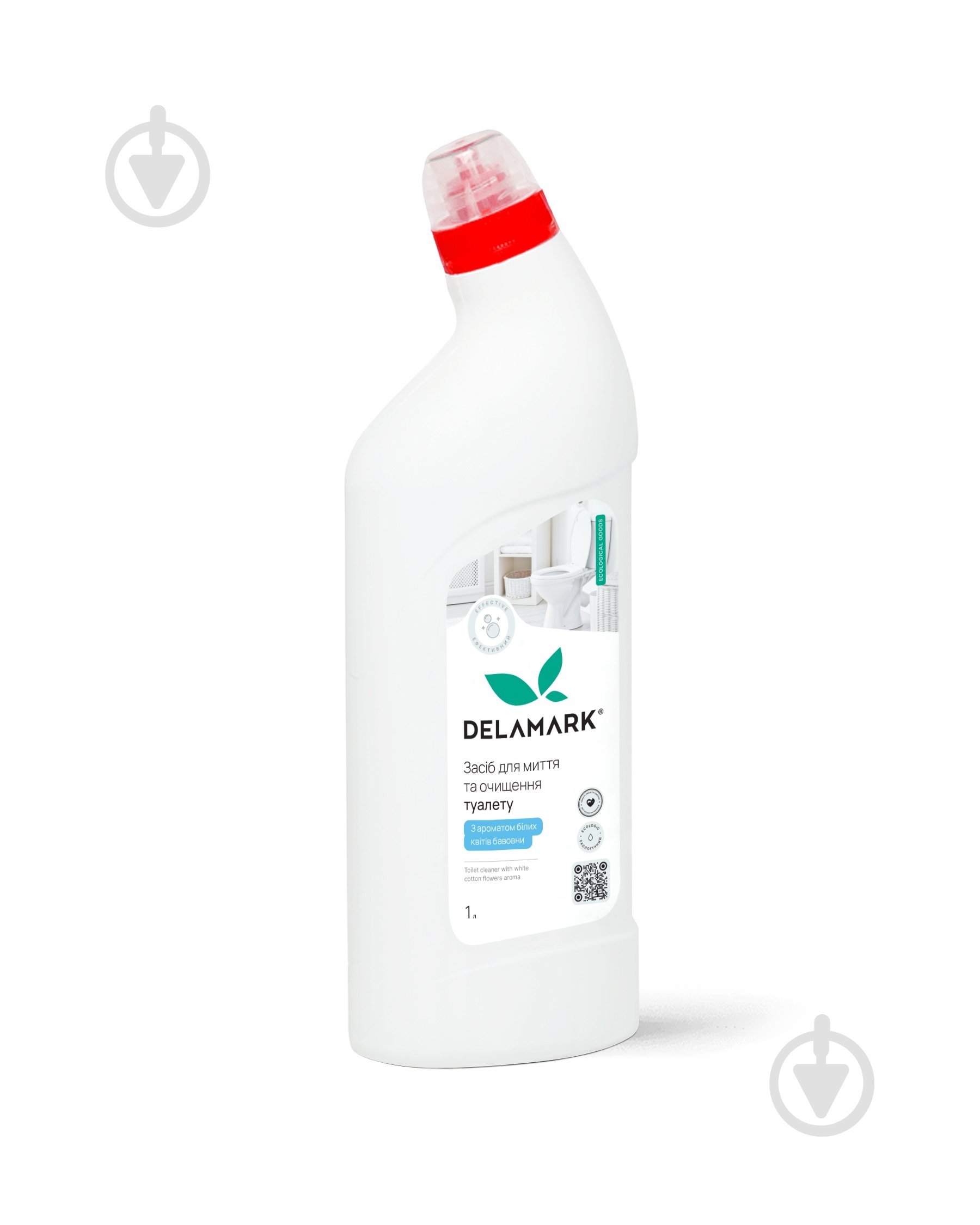 Засіб для унітаза екологічний DeLaMark з ароматом білих квітів бавовни 1 л - фото 1 Засіб для унітаза екологічний DeLaMark з ароматом білих квітів бавовни 1 л - фото 1