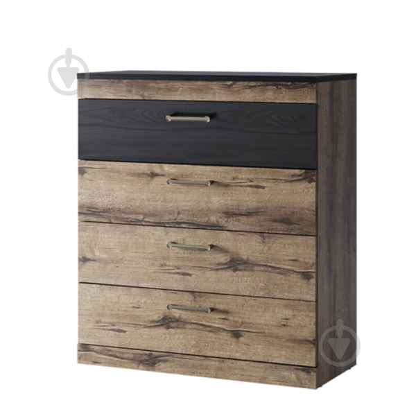 Комод Mebelbos Jagger 4s дуб монастырский/чорный - фото 1