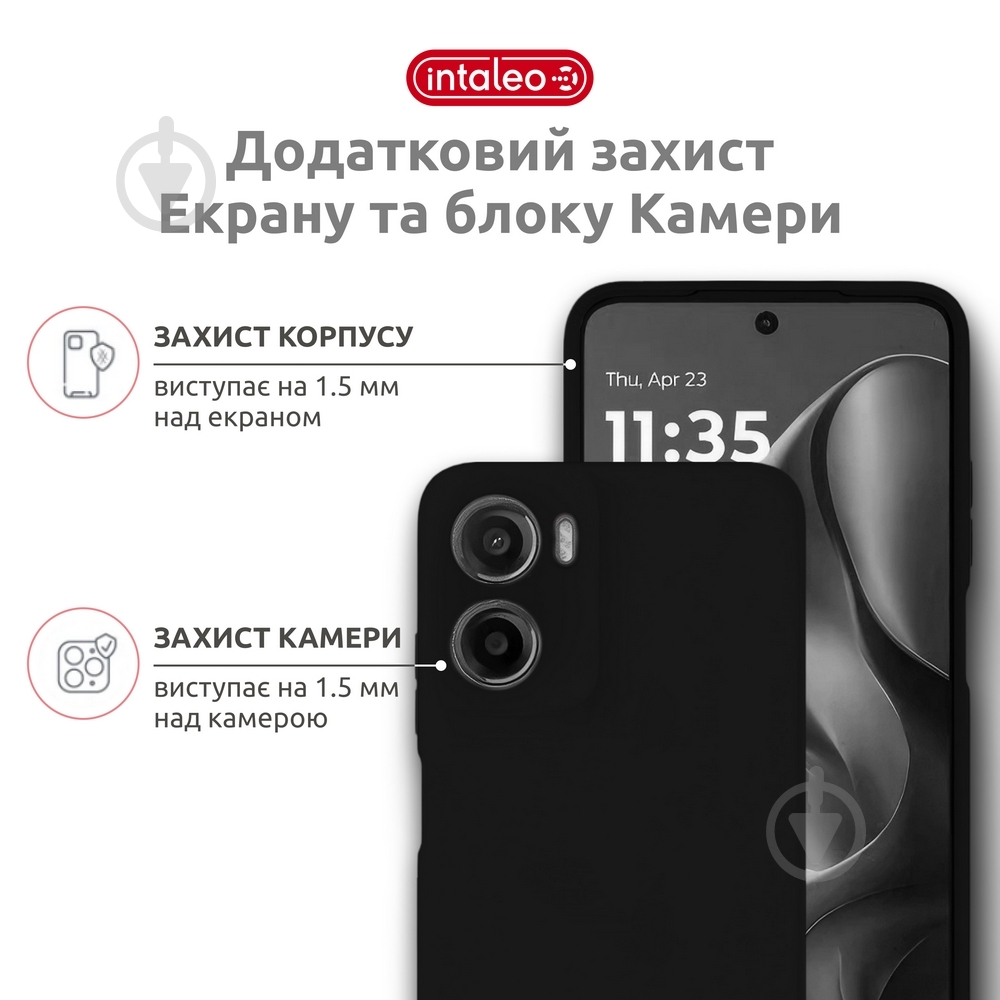 Чехол Intaleo SoftShell для Moto G05 черный - фото 3 Чехол Intaleo SoftShell для Moto G05 черный - фото 3