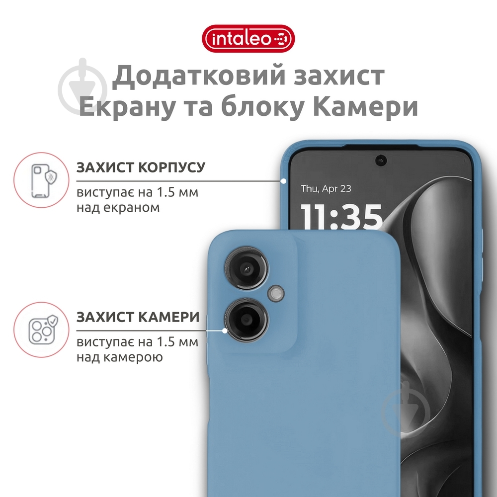 Чохол Intaleo SoftShell для Moto G55 блакитний - фото 3