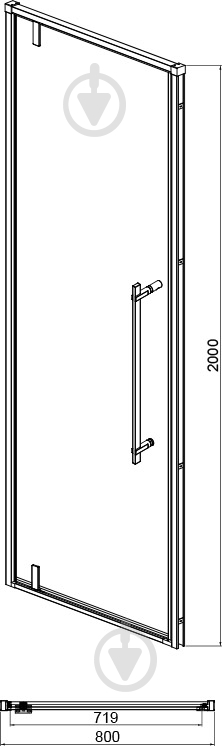 Душевые двери Bravat STREAM 800х2000 мм NPC6211-L - фото 4