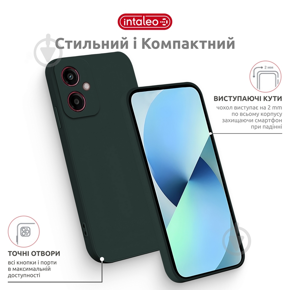 Чехол Intaleo SoftShell для Moto G55 темно-зеленый - фото 2