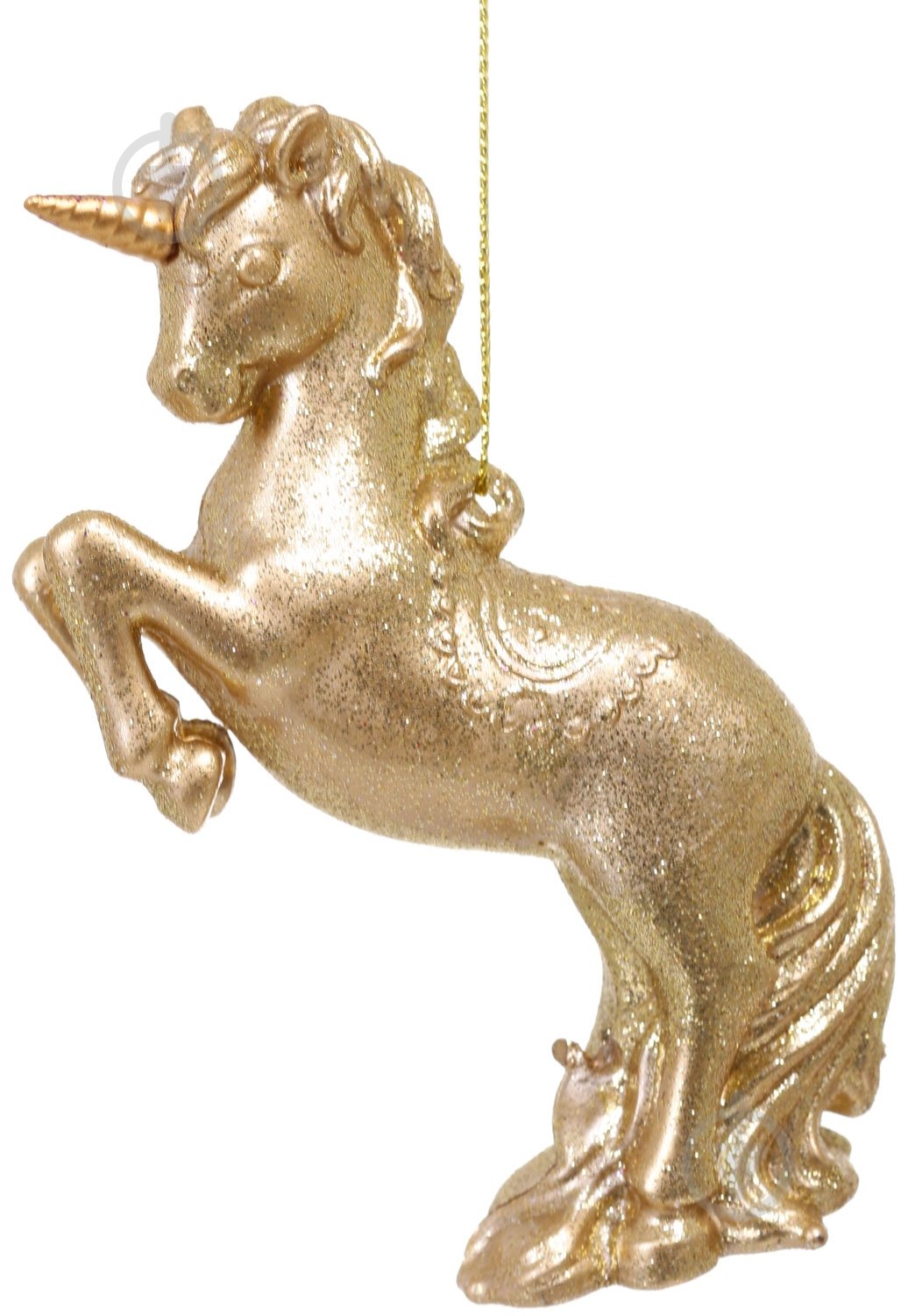 Підвіска Єдиноріг 2 6х12х3 см золото - фото 1