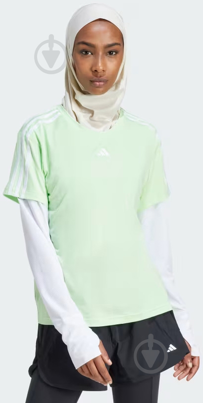 Футболка Adidas TR-ES 3S T IS4213 р.M зеленый - фото 1