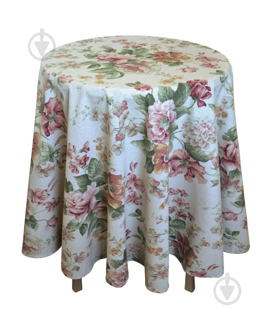 Скатерть Глория Роза Ø 200 см разноцветный Прованс - фото 1