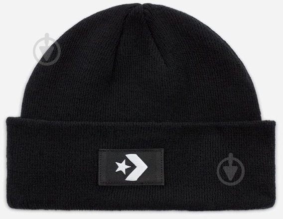 Шапка Converse SHORT DOME BEANIE 10025367-001 р.one size черный - фото 1