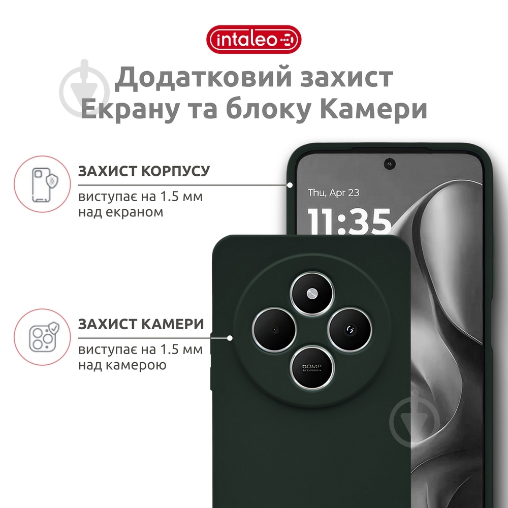 Чехол Intaleo SoftShell темно-зеленый для Xiaomi Redmi A4 - фото 3
