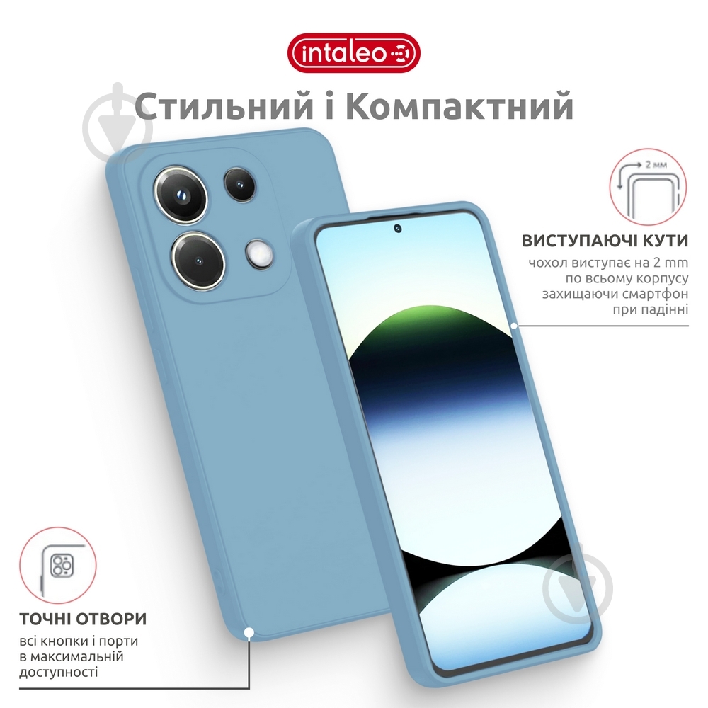 Чехол Intaleo SoftShell голубой для Xiaomi Redmi Note 13 Pro 4G - фото 4