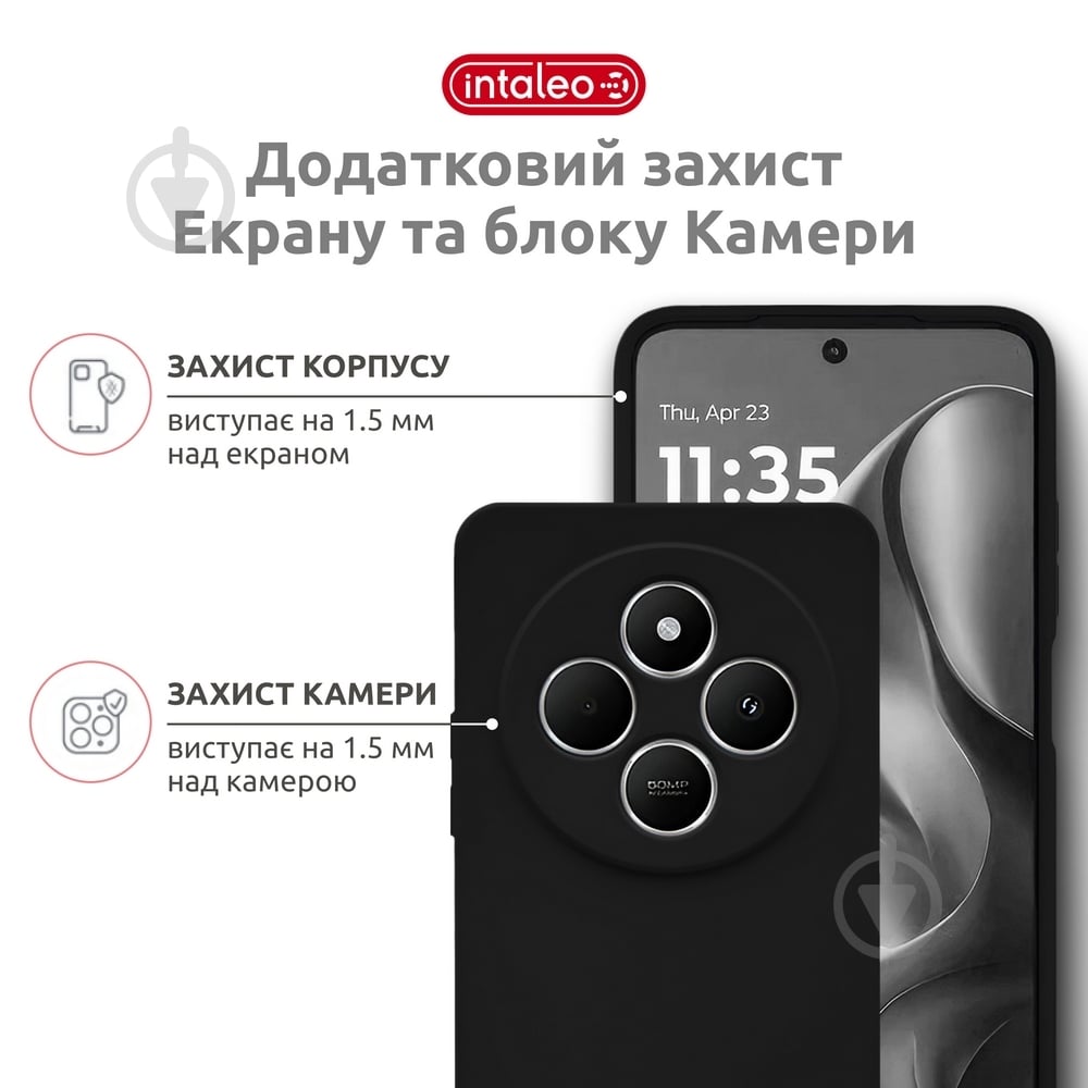 Чехол Intaleo SoftShell черный для Xiaomi Redmi A4 - фото 3 Чехол Intaleo SoftShell черный для Xiaomi Redmi A4 - фото 3