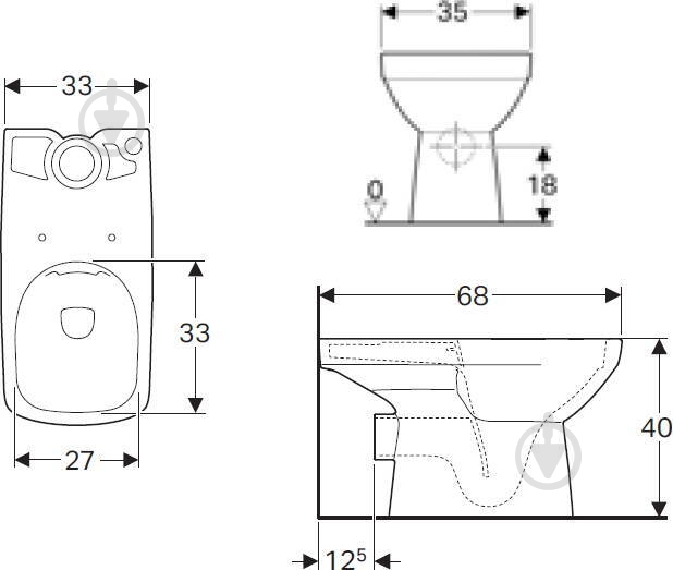 Чаша унитаза Kolo NOVA PRO Rimfree M33223000 - фото 4