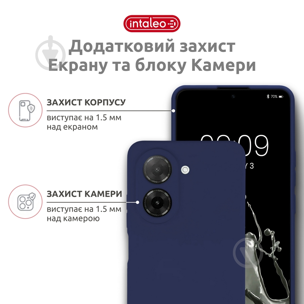 Чехол Intaleo SoftShell синий для Xiaomi Redmi A5 - фото 3 Чехол Intaleo SoftShell синий для Xiaomi Redmi A5 - фото 3