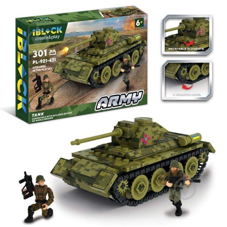 Конструктор Iblock Танк PL-921-431 - фото 1 Конструктор Iblock Танк PL-921-431 - фото 1