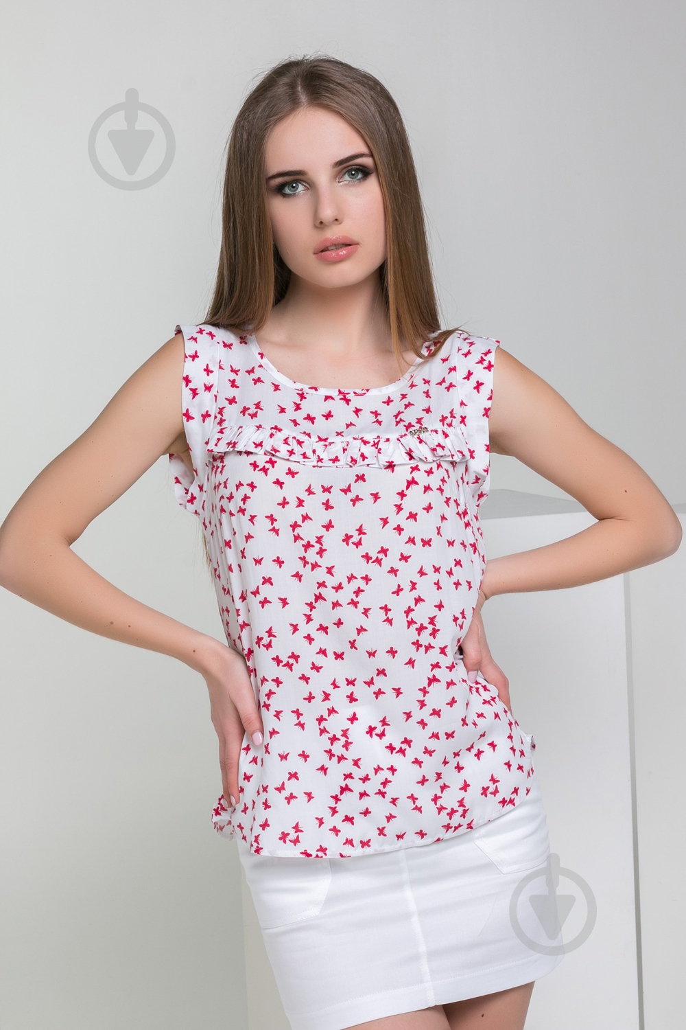 Блуза Azuri Метелики р. L білий 5254-83/13 - фото 1