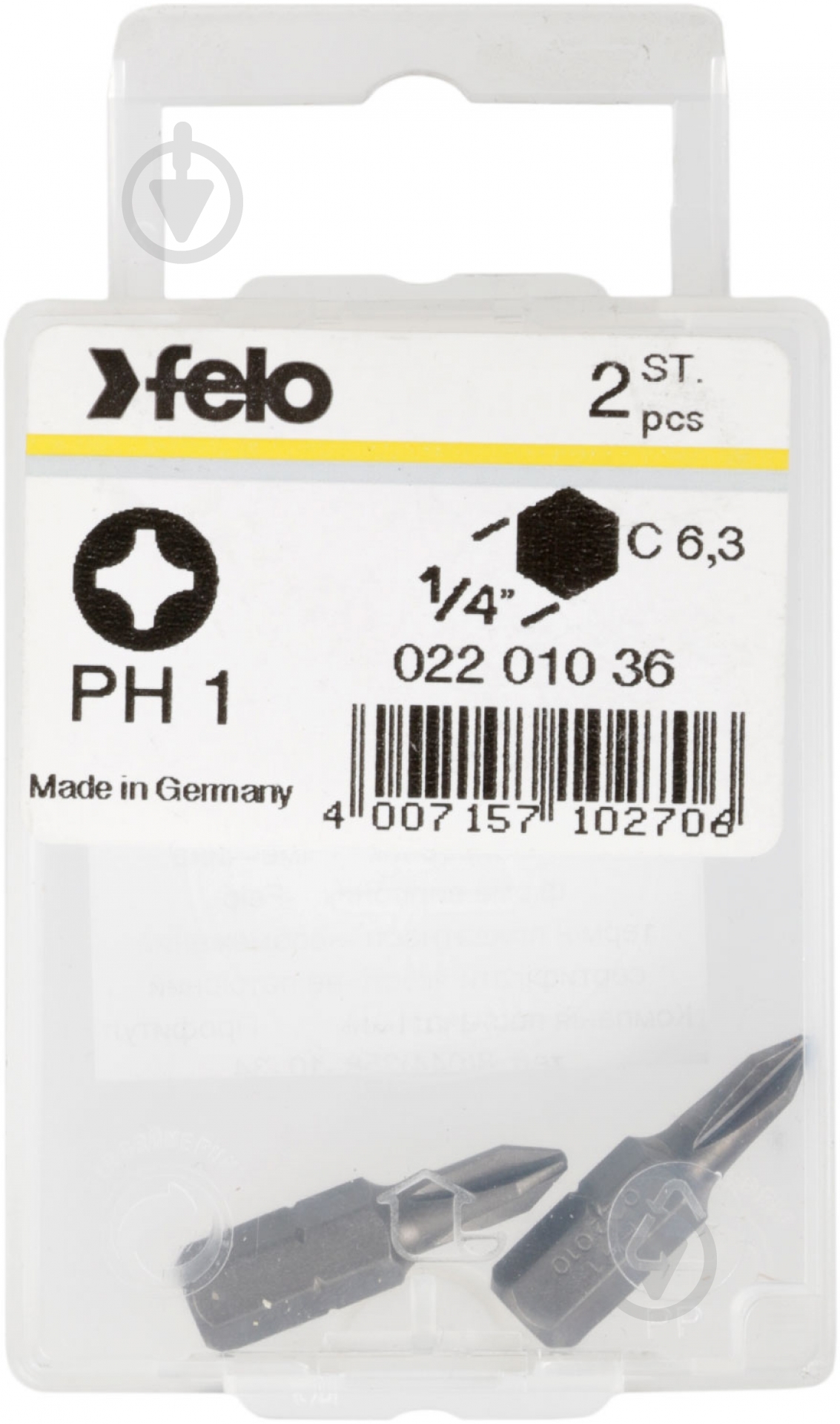 Бита Felo PH1x25 мм 2 шт. 02201036 - фото 1