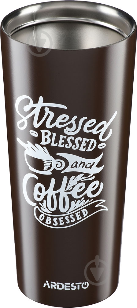 Термочашка Ardesto Coffee time Cup 450 мл (AR2645DBB) - фото 5