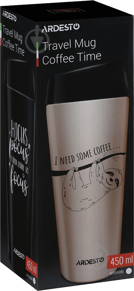 Термочашка Ardesto Coffee time Cup 450 мл (AR2645DBB) - фото 8