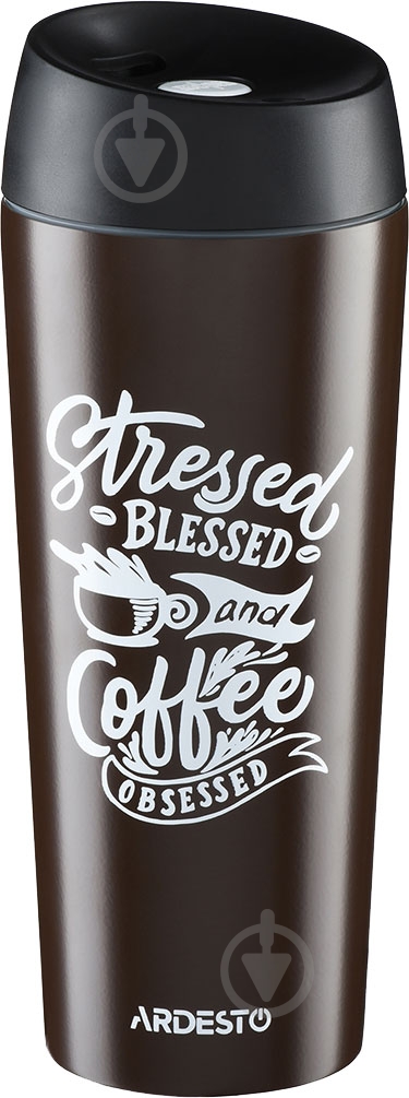 Термочашка Ardesto Coffee time Cup 450 мл (AR2645DBB) - фото 1