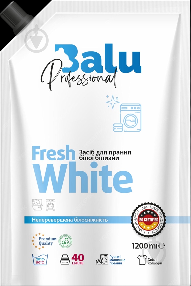 Гель для машинной и ручной стирки BALU FRESH WHITE 1,2 л - фото 1
