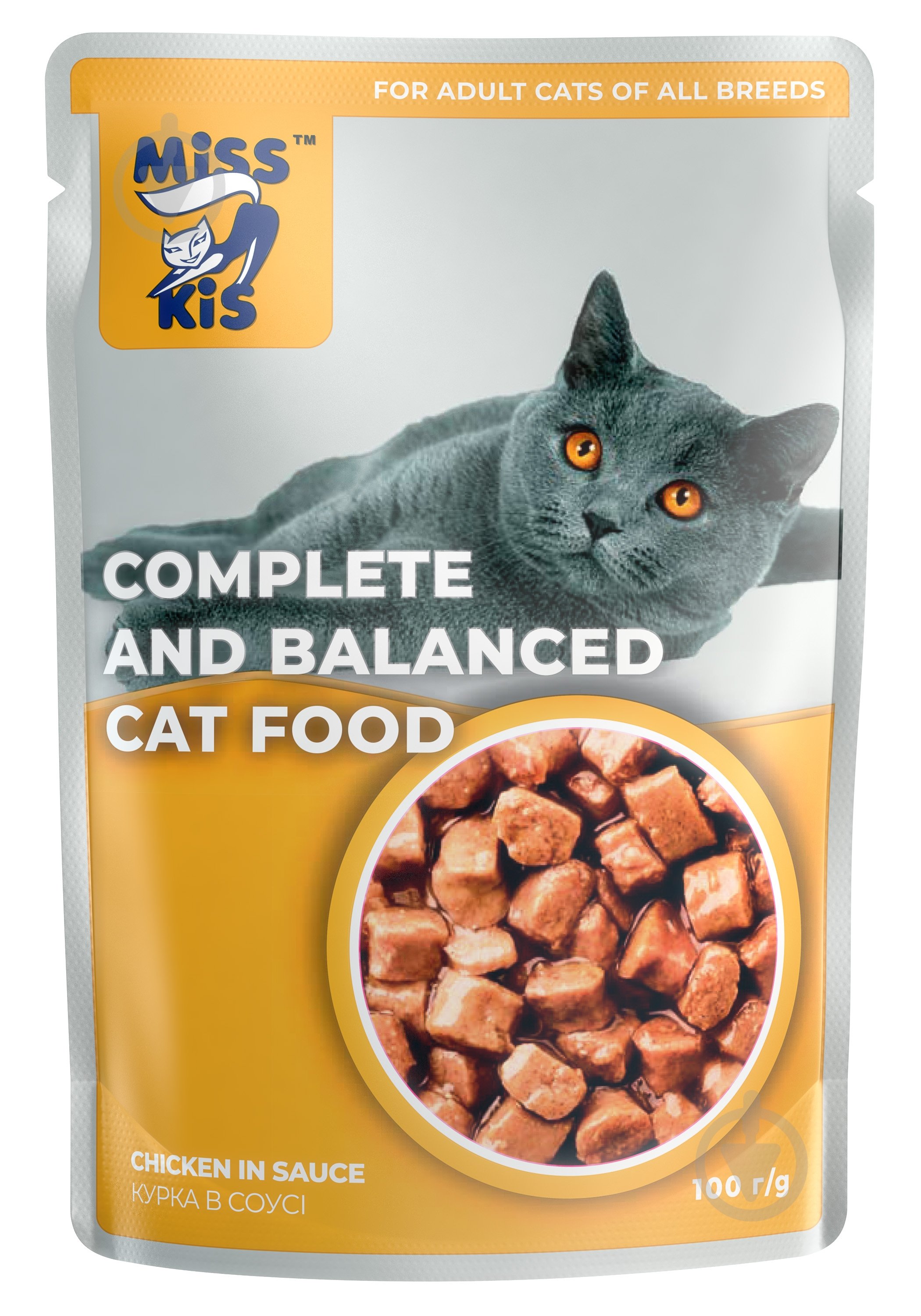 Корм для котов Міс Кіс курица в соусе 100 г - фото 1 Корм для котов Міс Кіс курица в соусе 100 г - фото 1