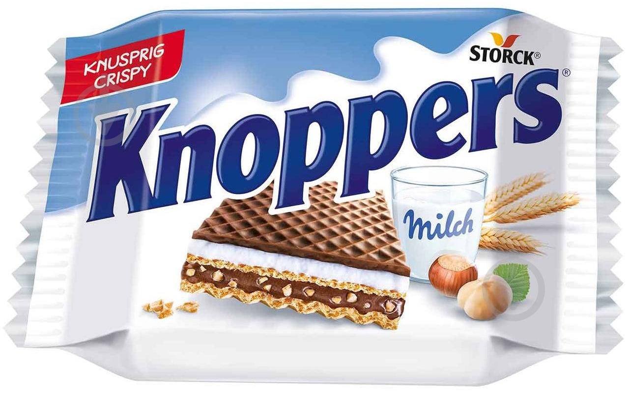 Вафли Knoppers молочно-ореховые 200 г - фото 1 Вафли Knoppers молочно-ореховые 200 г - фото 1