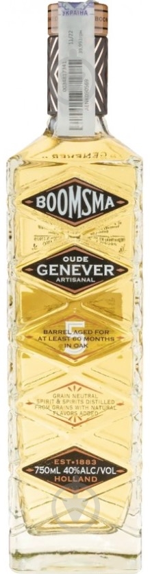 Джин Boomsma Oude Genever 5 y.o. 40% 0,75 л - фото 1