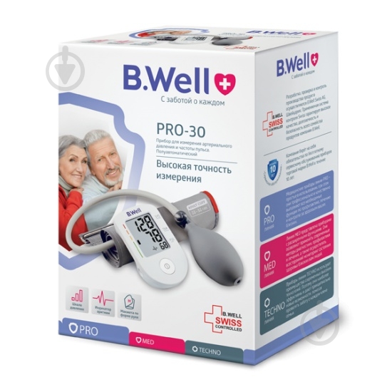 Тонометр B.Well напівавтоматичний PRO-30 - фото 4 Тонометр B.Well напівавтоматичний PRO-30 - фото 4