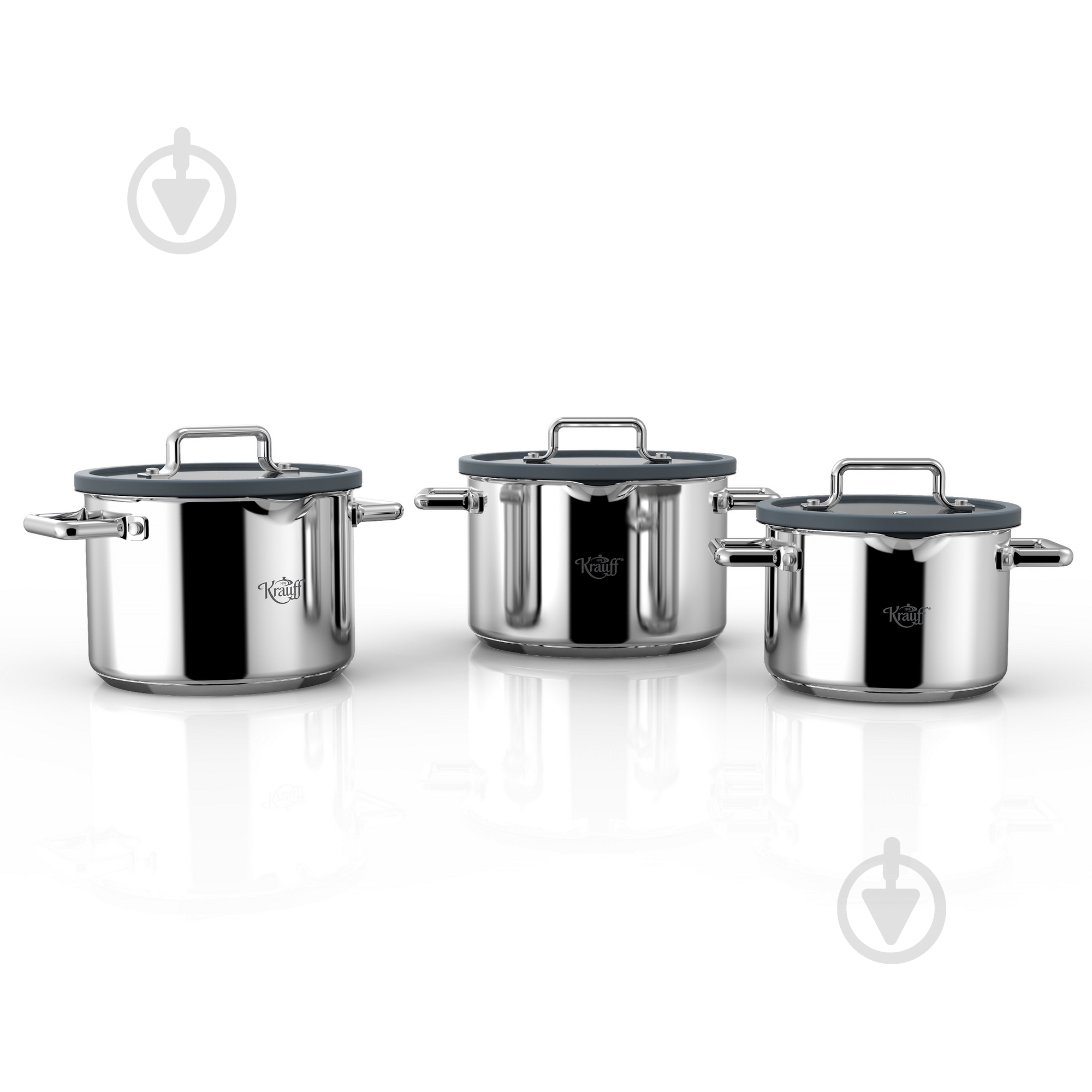 Набір каструль Krauff 6 предметів 26-247-009 - фото 1 Набір каструль Krauff 6 предметів 26-247-009 - фото 1