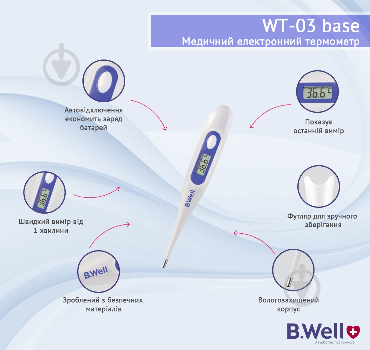 Термометр электронный B.Well WT-03 base - фото 6 Термометр электронный B.Well WT-03 base - фото 6