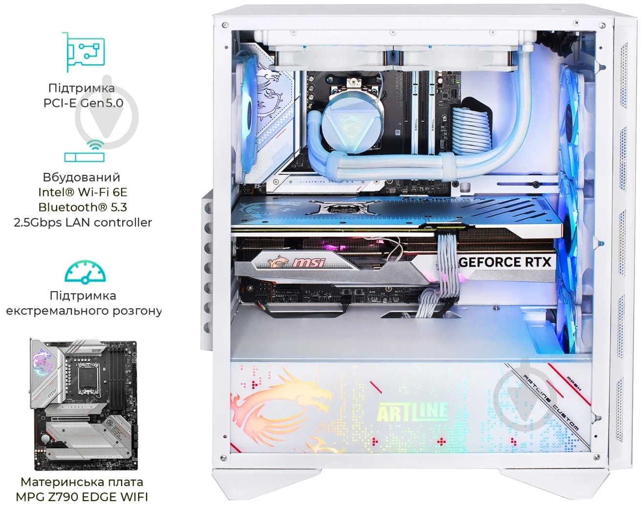 Компьютер персональный Artline Overlord FROSTBITE (FROSTBITEv10) white - фото 15 Компьютер персональный Artline Overlord FROSTBITE (FROSTBITEv10) white - фото 15