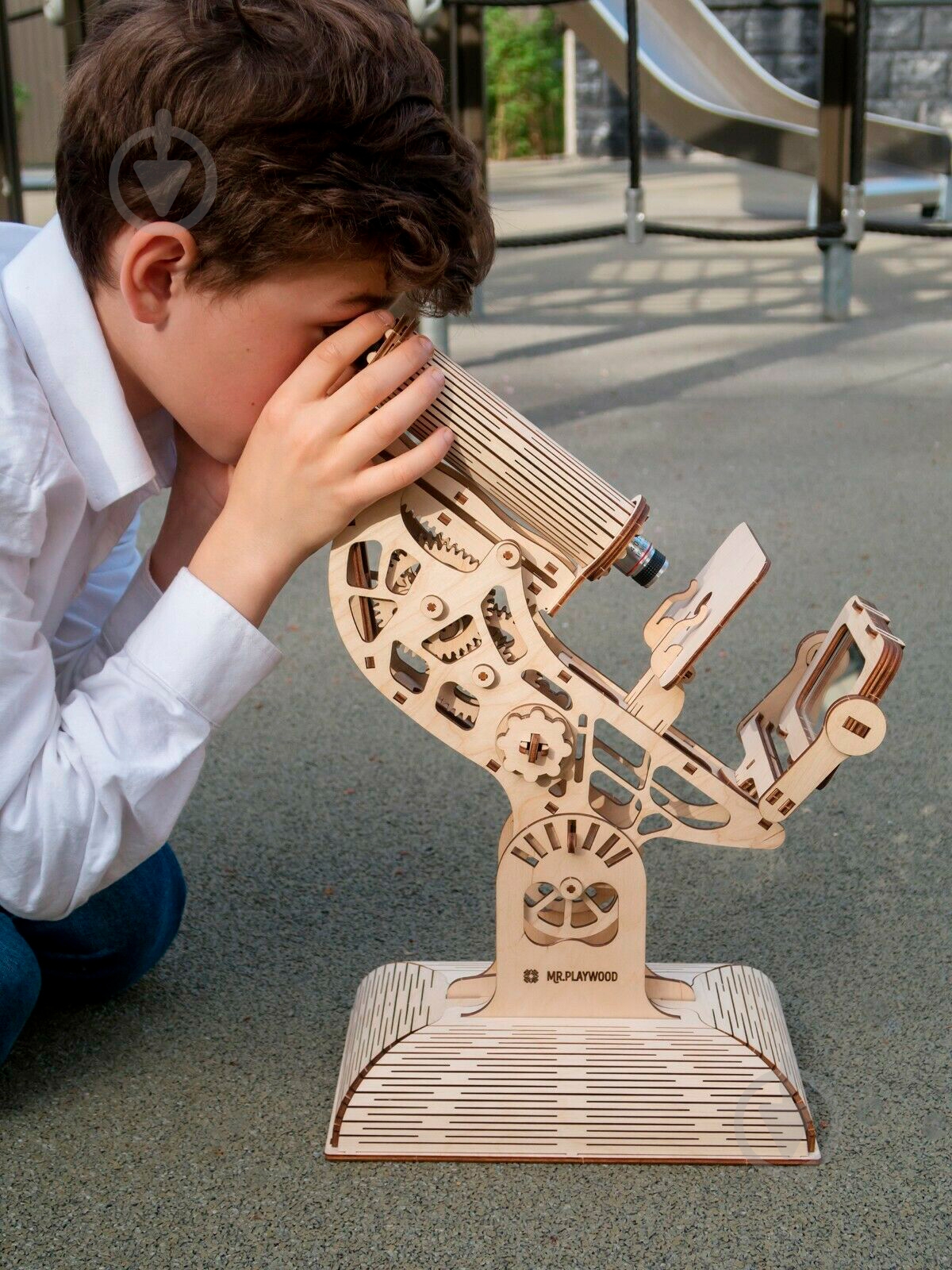 Деревянный 3D-конструктор Mr.Playwood Микроскоп - фото 8