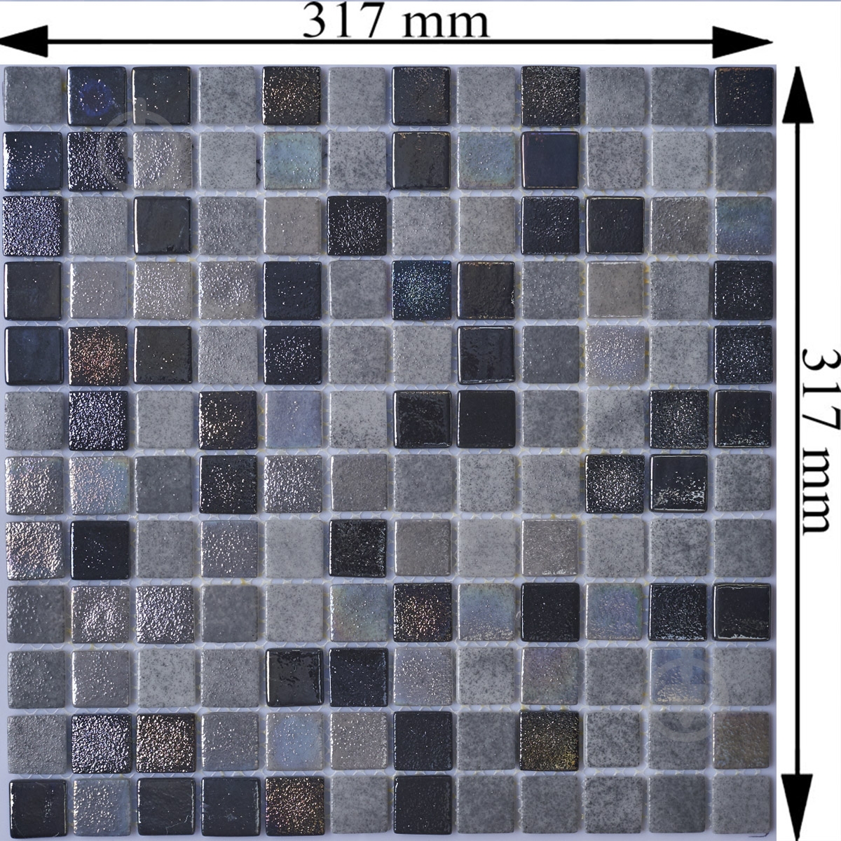 Мозаика AquaMo Gray Matt Mix 31,7x31,7 см - фото 2