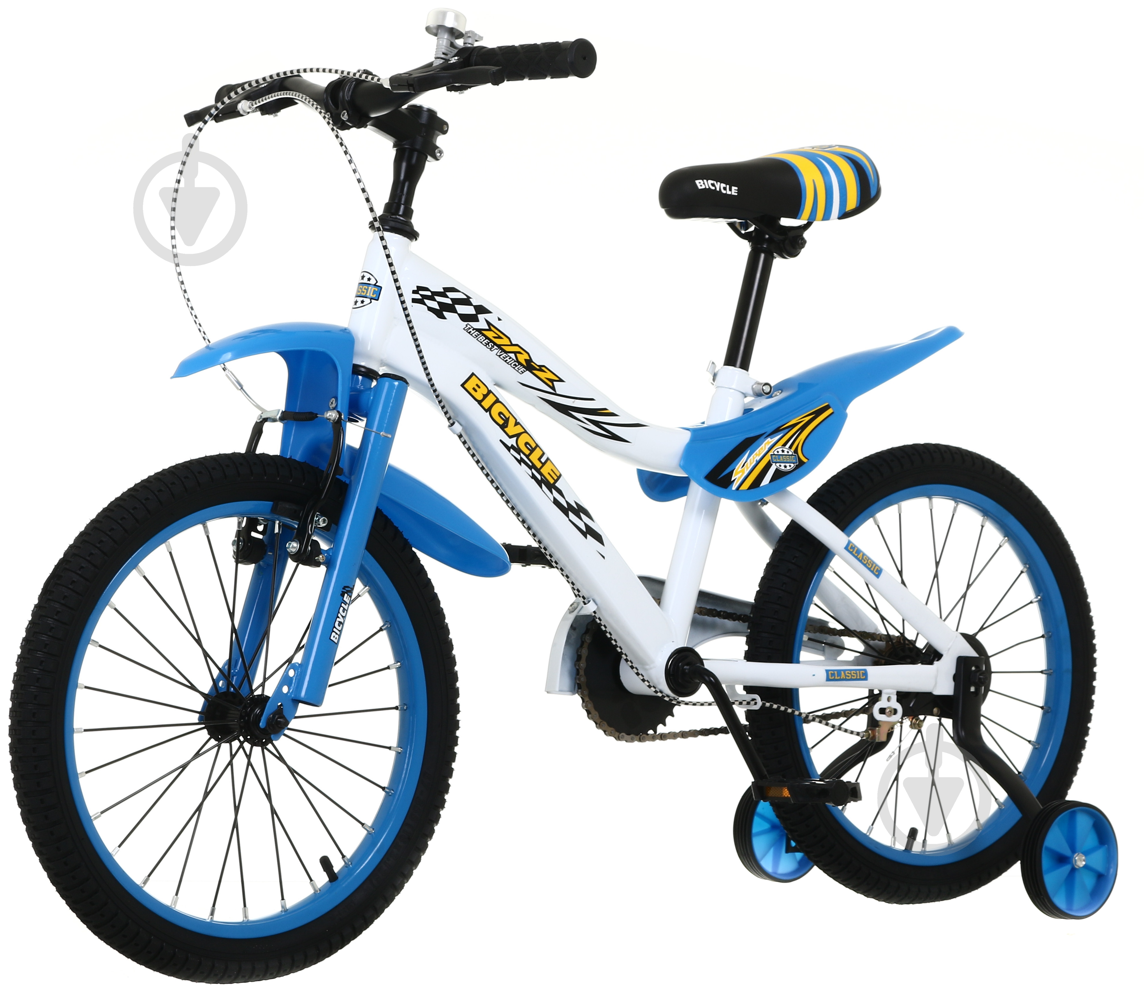 Велосипед детский YOUMI 18" бело-синий pro1804 - фото 1