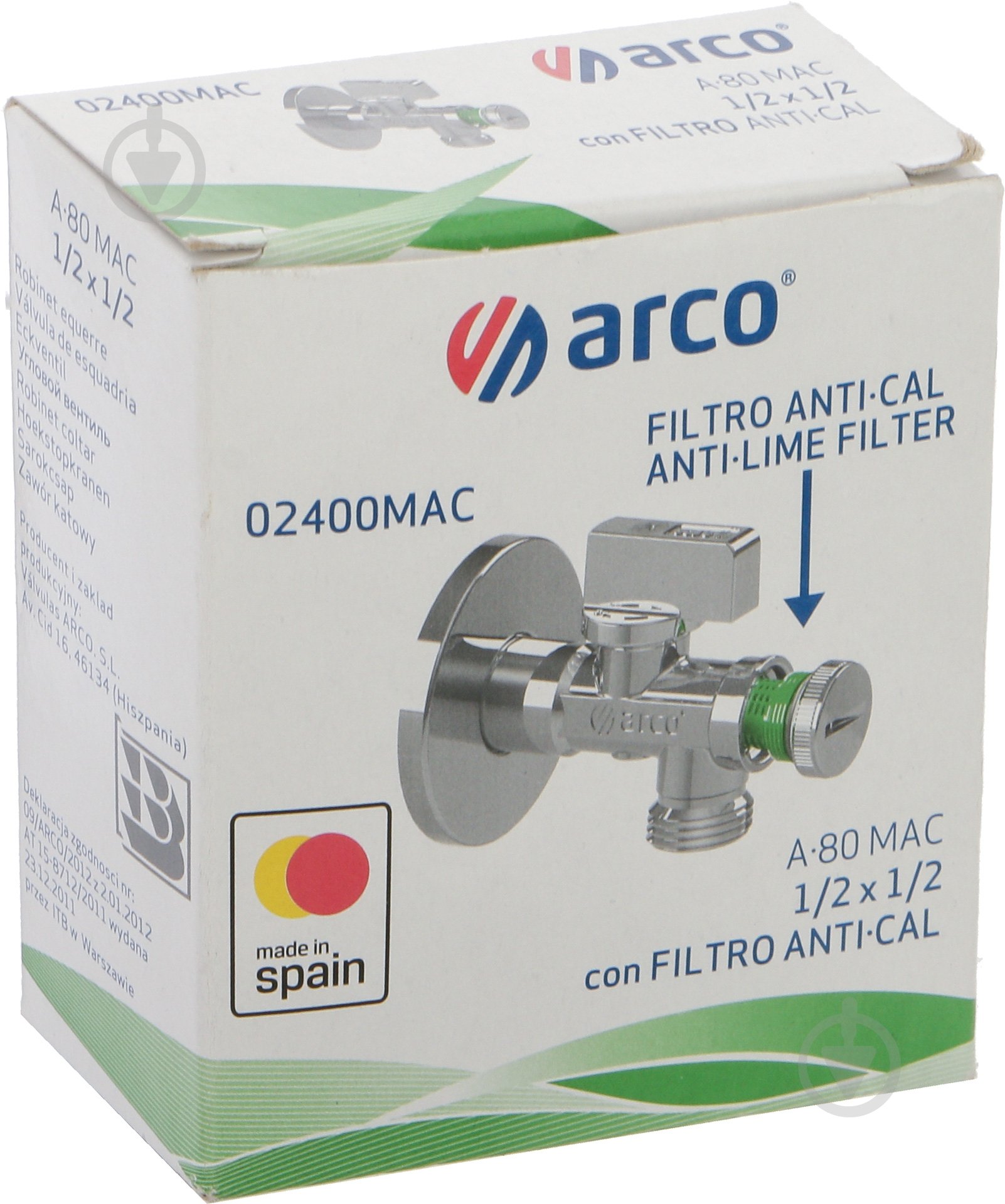 Кран Arco 1/2х1/2 с фильтром - фото 3