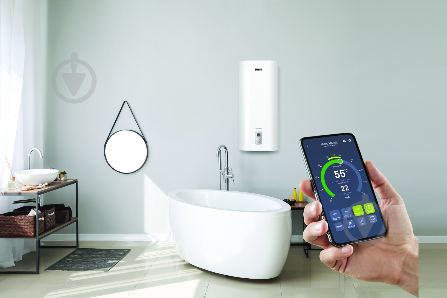 Бойлер Zanussi ZWH/S 80 AZURRO PRO WiFi - фото 3