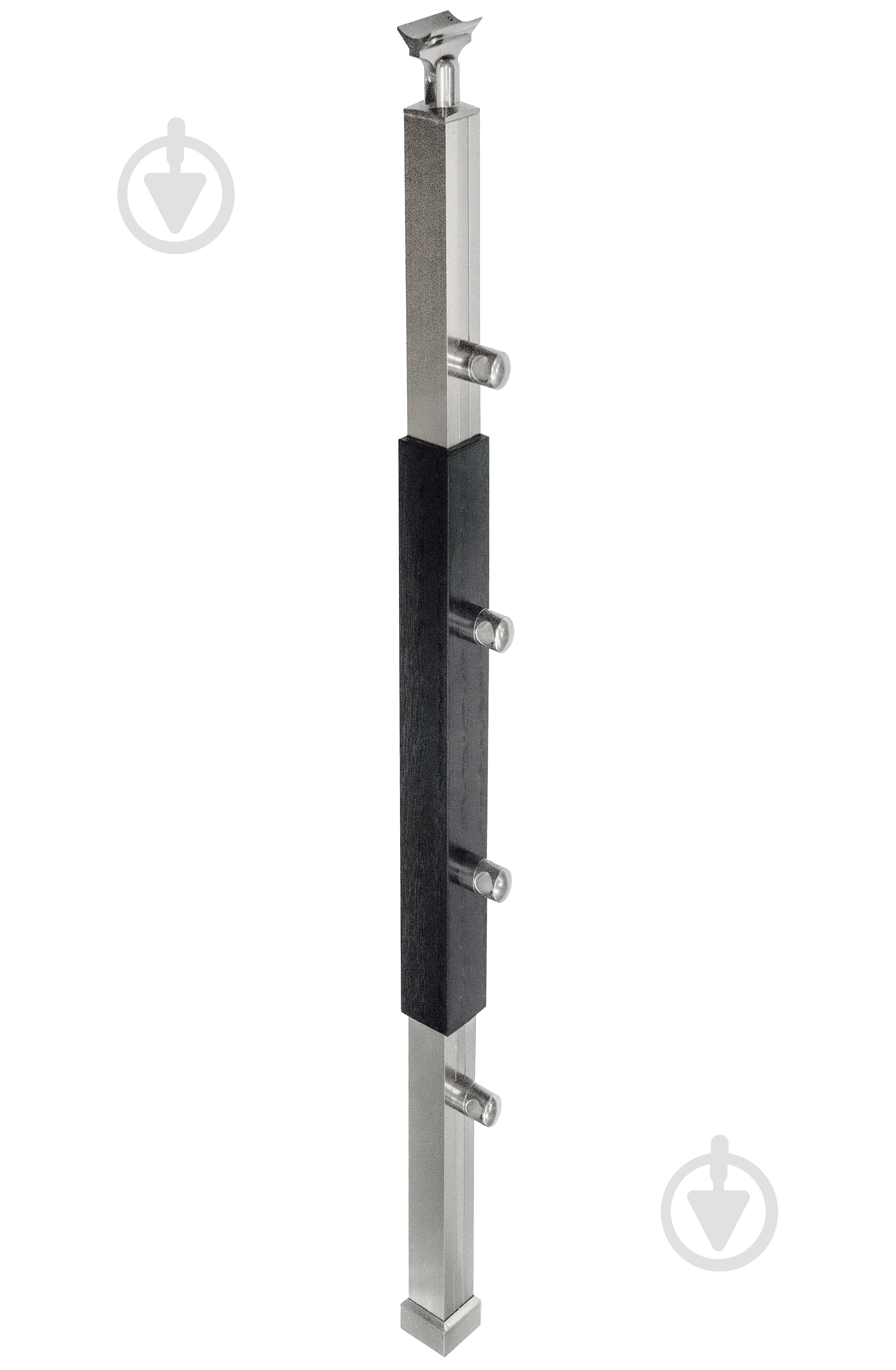 Стойка для перил Хай-тек черный, 50х50х880 мм - фото 1 Стойка для перил Хай-тек черный, 50х50х880 мм - фото 1