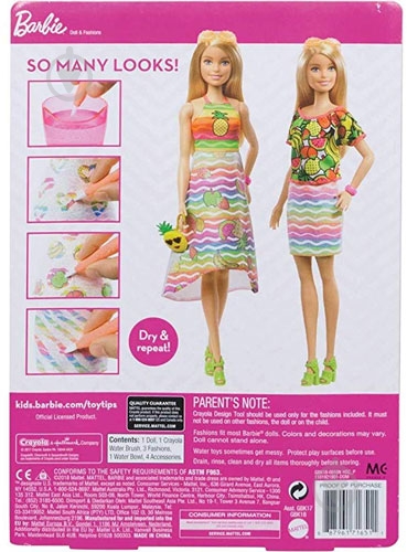 Лялька Barbie Crayola Rainbow Fruit Surprise - фото 9