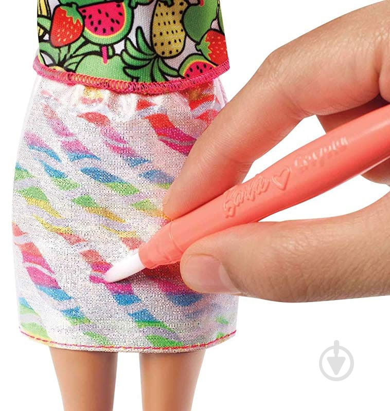 Лялька Barbie Crayola Rainbow Fruit Surprise - фото 3
