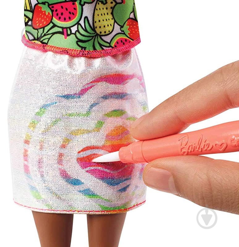 Лялька Barbie Crayola Rainbow Fruit Surprise - фото 4