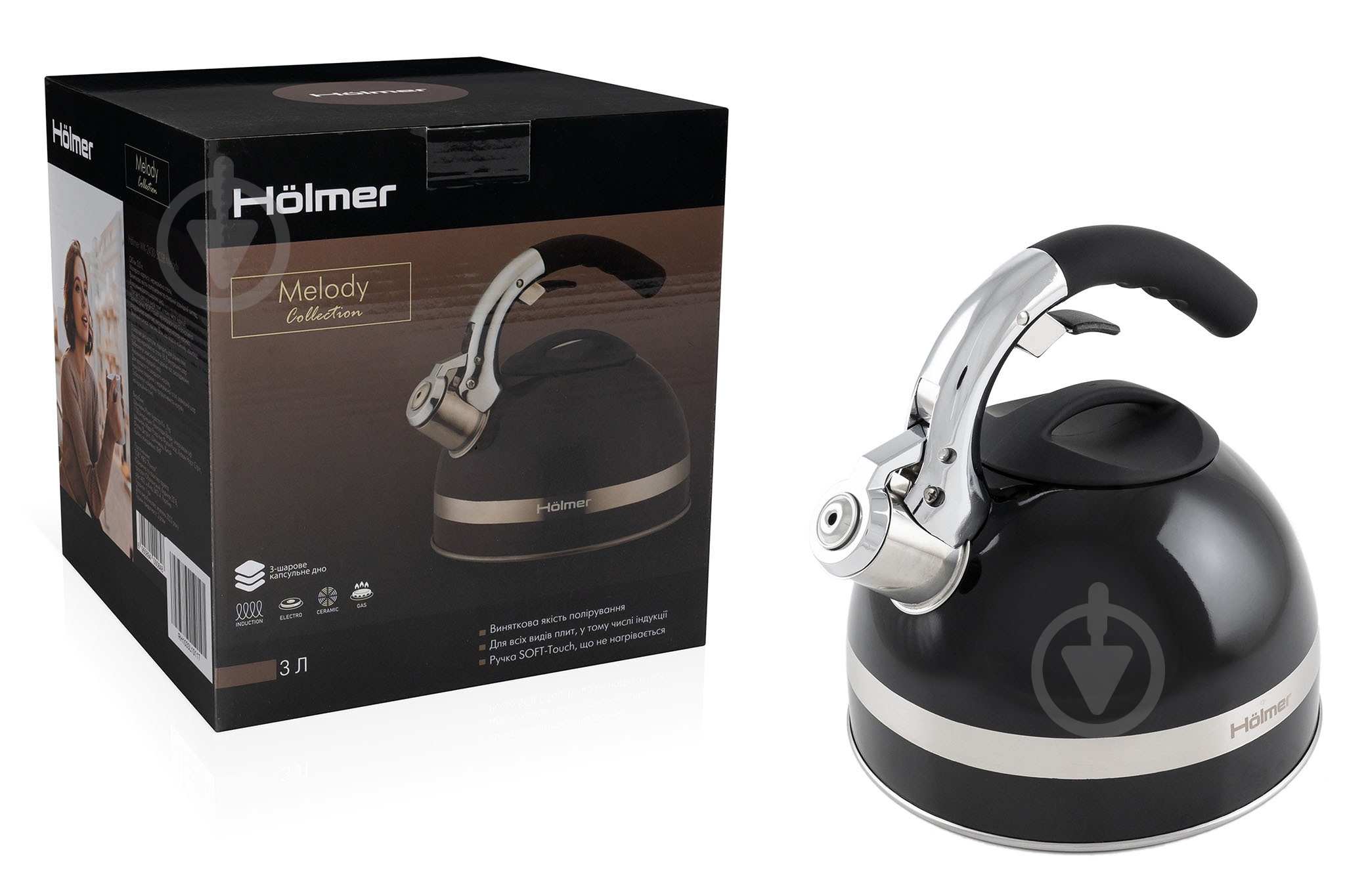Чайник Holmer WK-2430-BCSDB Melody - фото 9