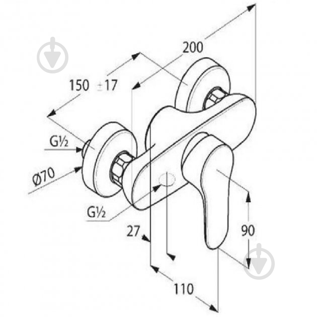 Смеситель для душа Kludi OBJEKTA 327640575 - фото 2