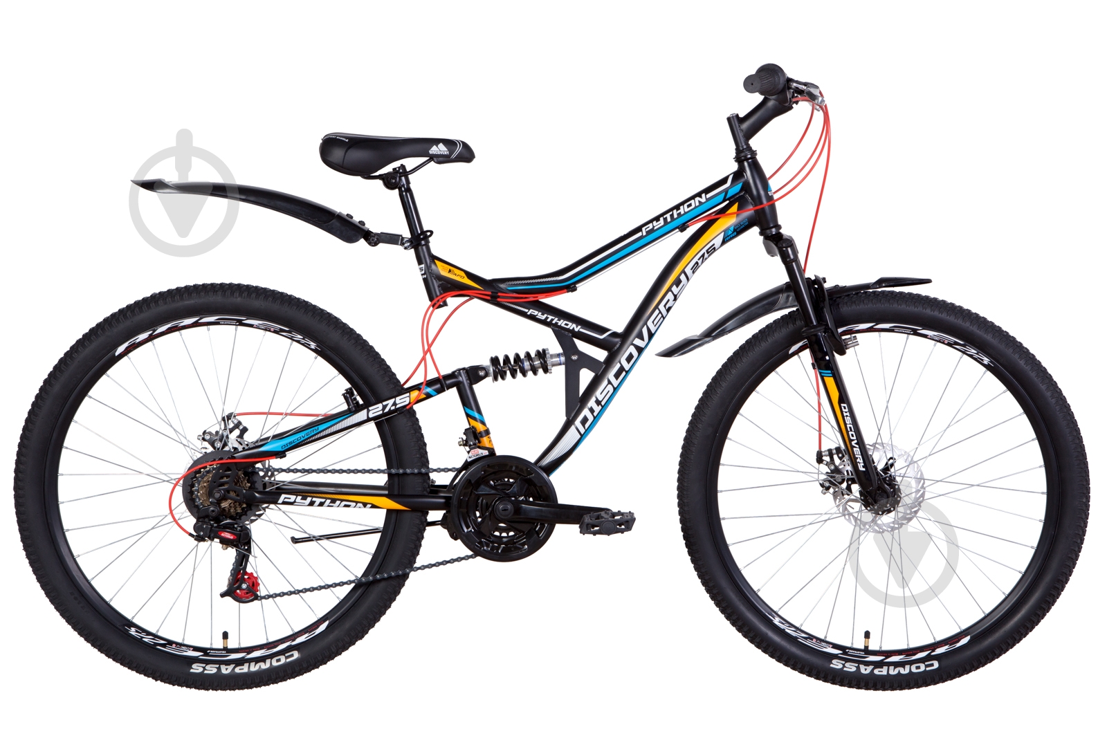 Велосипед Discovery 27,5" 19"(48 см) PYTHON RET-DIS-27.5-030 черный - фото 1 Велосипед Discovery 27,5" 19"(48 см) PYTHON RET-DIS-27.5-030 черный - фото 1