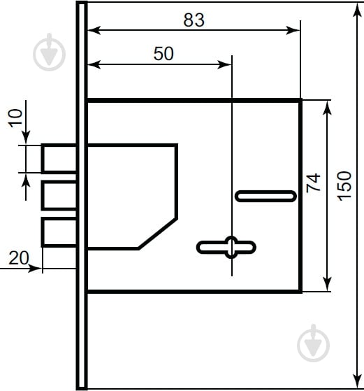 Дверной замок входной Bruno 1082 хром - фото 5