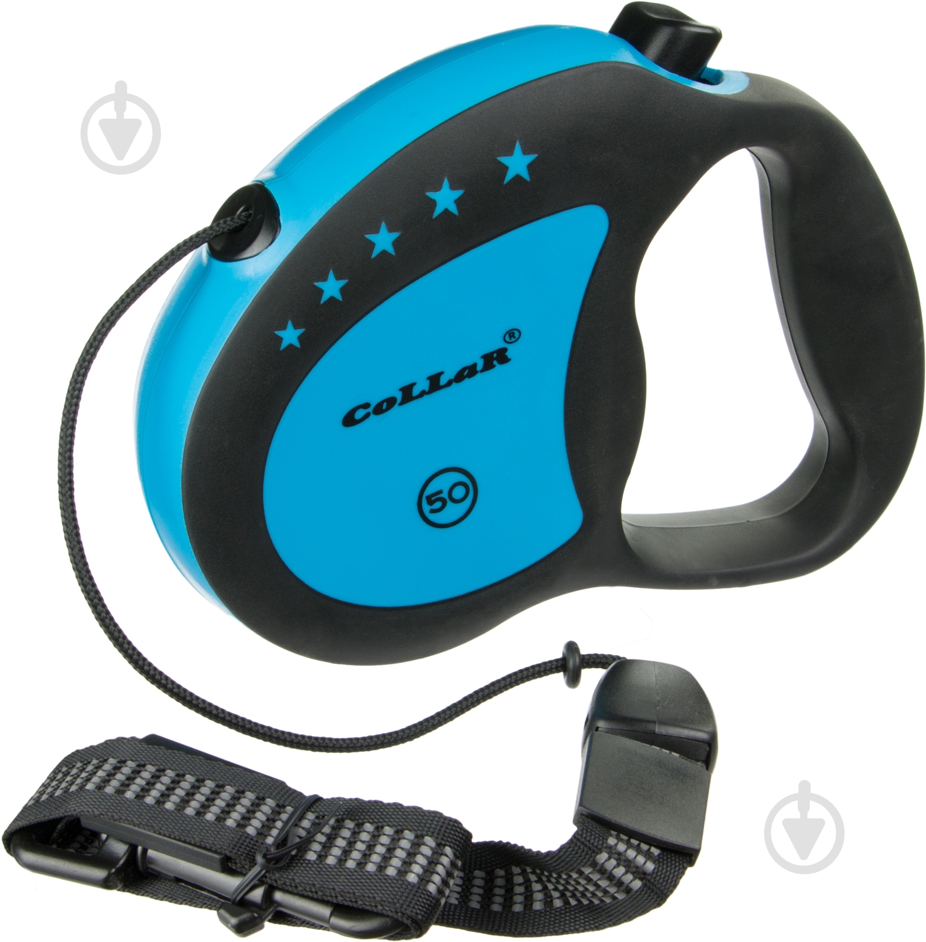 Повідець-рулетка Collar Control до 50 кг 5 м чорний 81152 - фото 1