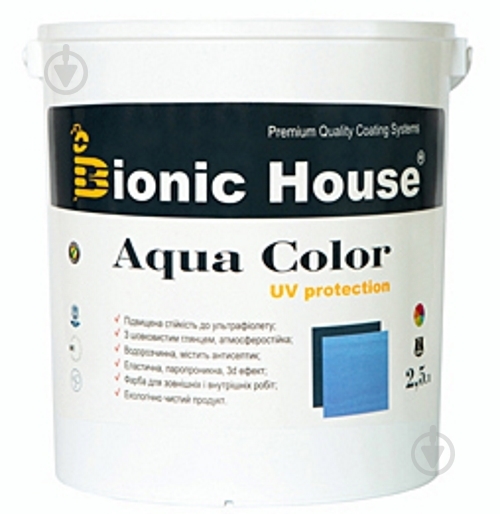 Лазурь Bionic House лессирующая универсальная Aqua Color UV protect хаки шелковистый мат 2,5 л - фото 2