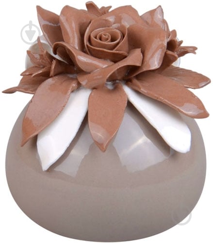 Ваза фарфоровая Lefard роза 10 см 919-167 10 см шоколад 919-167 - фото 1 Ваза фарфоровая Lefard роза 10 см 919-167 10 см шоколад 919-167 - фото 1