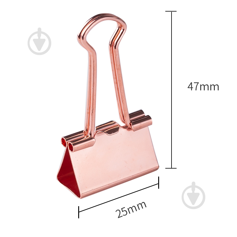 Набор биндеров Deli 25 мм 12 шт. золотой 78201 - фото 3