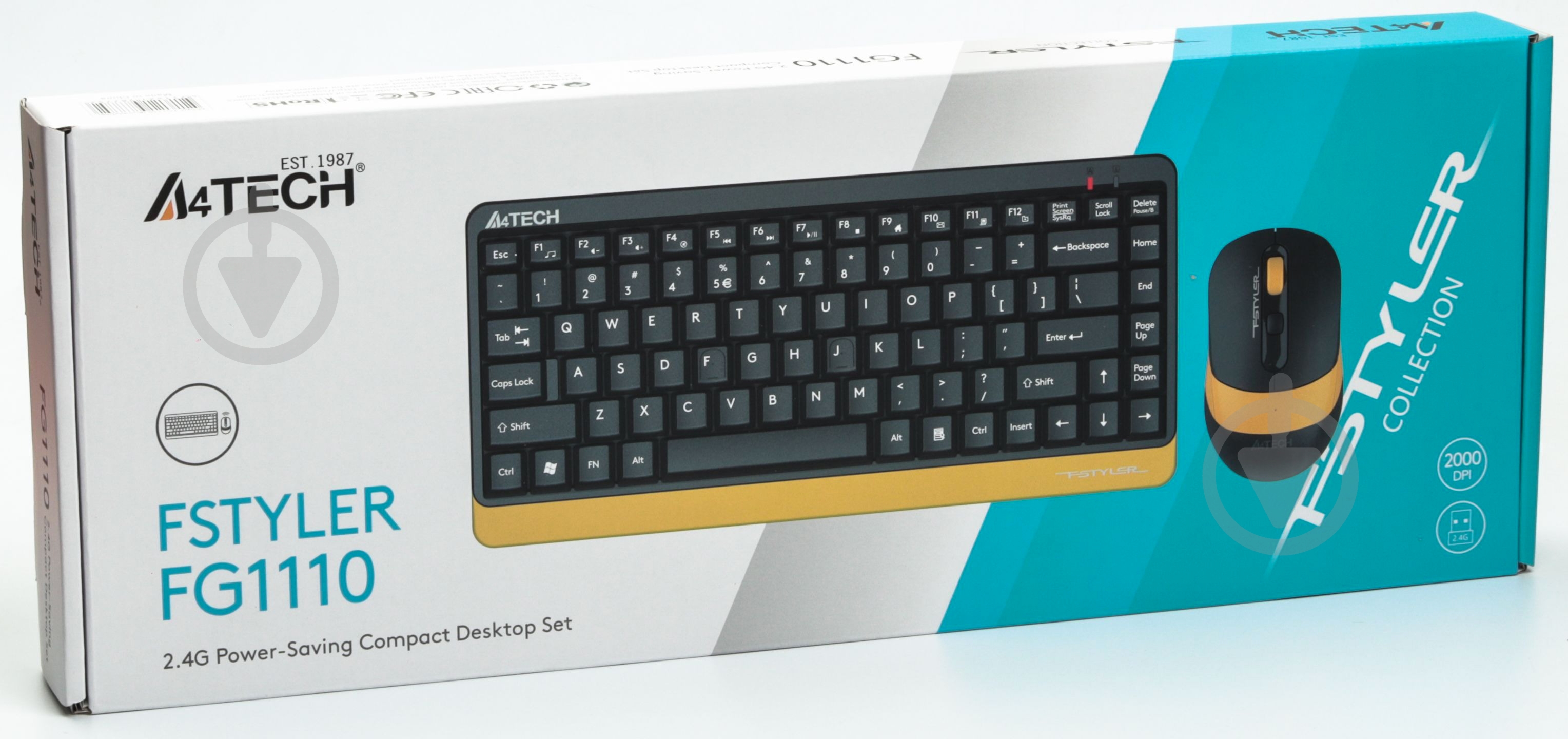 Комплект клавиатура и мышь A4Tech FG1110 Bumblebee USB - фото 4
