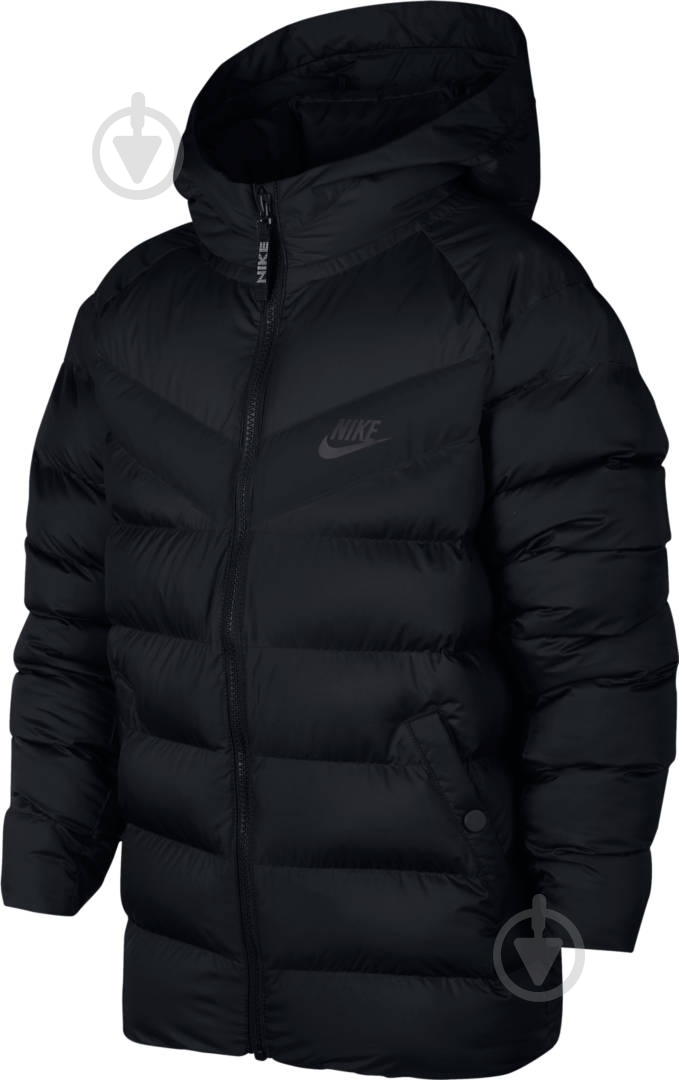 Пуховик демисезонный Nike B NSW JACKET FILLED 939554-010 черный - фото 1